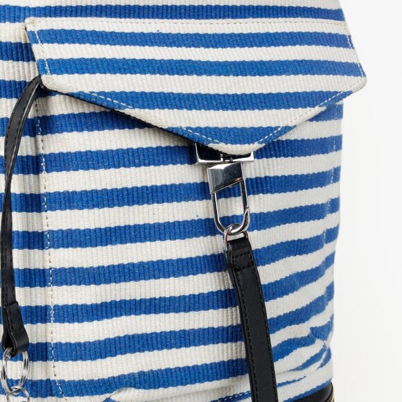 Want Les Essentiels Blue and White Striped Backpack - Picture 9 of 15